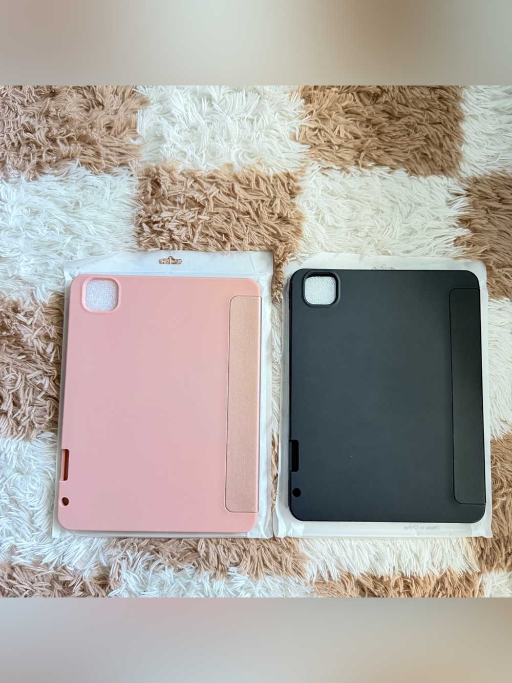Set 2 Slim Fold IPad Pro 2020 Case — Pink & Black Protective Covers